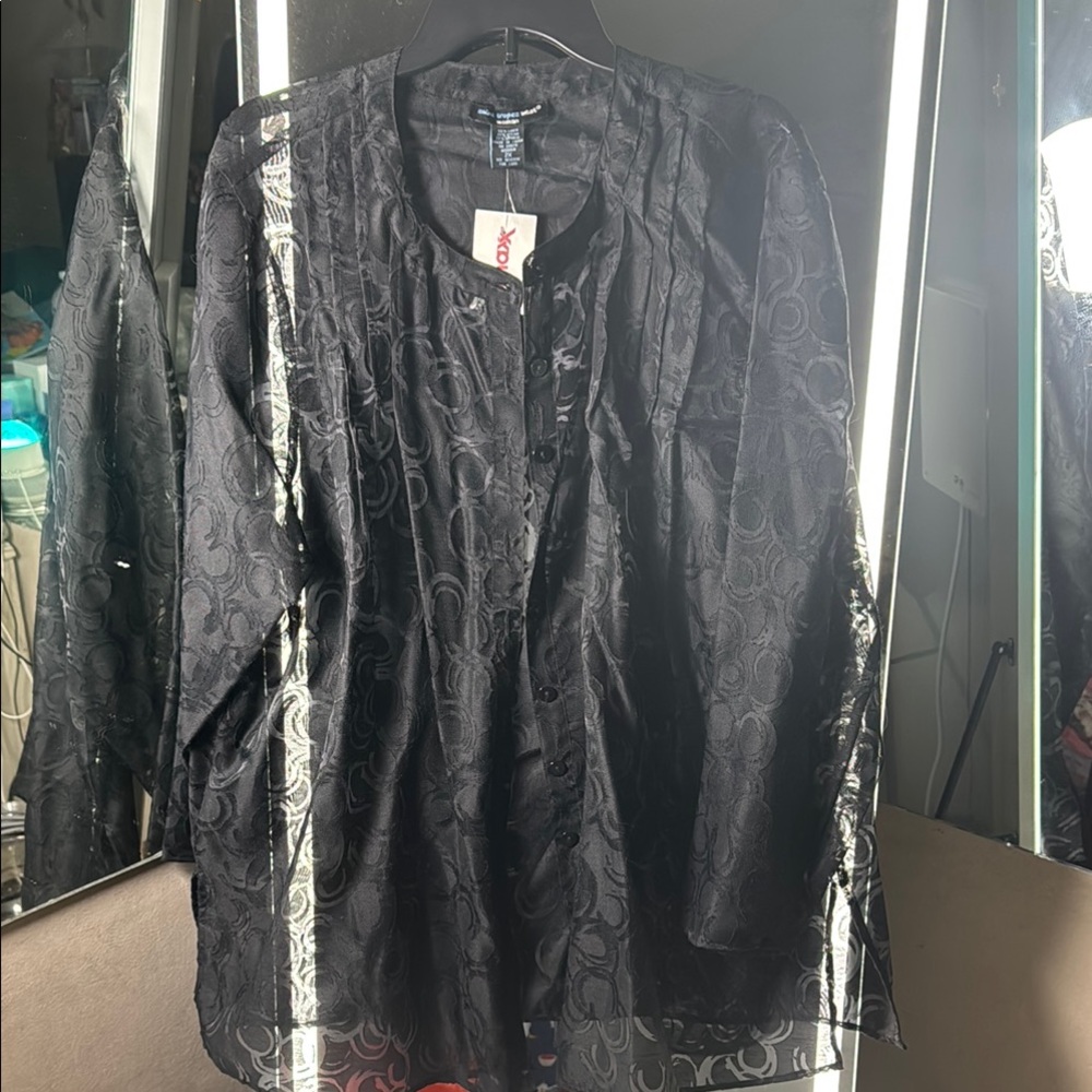 Saint Tropez West Black Tunic Top